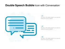 Double Speech Bubble Icon With Conversation