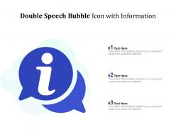 Double speech bubble icon with information