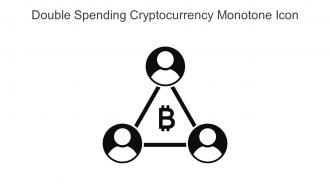 Double Spending Cryptocurrency Monotone Icon In Powerpoint Pptx Png And Editable Eps Format