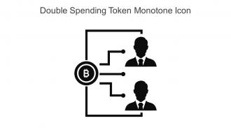 Double Spending Token Monotone Icon In Powerpoint Pptx Png And Editable Eps Format