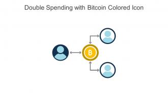Double Spending With Bitcoin Colored Icon In Powerpoint Pptx Png And Editable Eps Format
