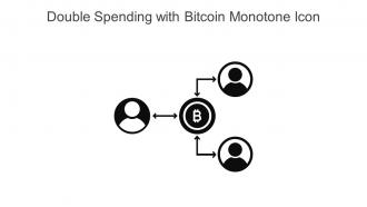 Double Spending With Bitcoin Monotone Icon In Powerpoint Pptx Png And Editable Eps Format