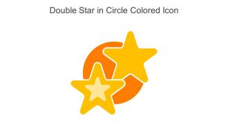 Double Star In Circle Colored Icon In Powerpoint Pptx Png And Editable Eps Format