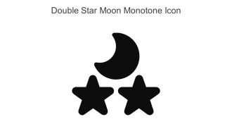 Double Star Moon Monotone Icon In Powerpoint Pptx Png And Editable Eps Format