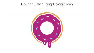 Doughnut With Icing Colored Icon In Powerpoint Pptx Png And Editable Eps Format