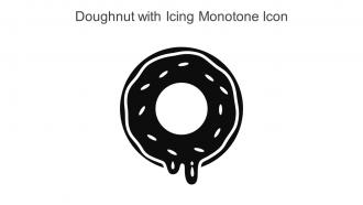 Doughnut With Icing Monotone Icon In Powerpoint Pptx Png And Editable Eps Format