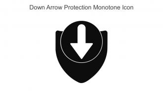 Down Arrow Protection Monotone Icon In Powerpoint Pptx Png And Editable Eps Format