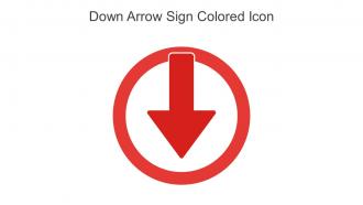 Down Arrow Sign Colored Icon In Powerpoint Pptx Png And Editable Eps Format