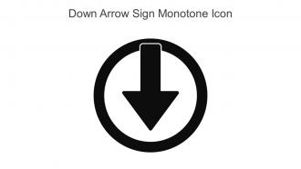 Down Arrow Sign Monotone Icon In Powerpoint Pptx Png And Editable Eps Format