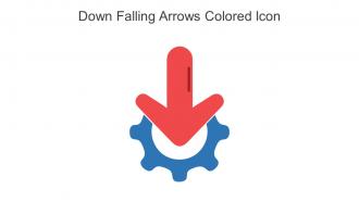 Down Falling Arrows Colored Icon In Powerpoint Pptx Png And Editable Eps Format