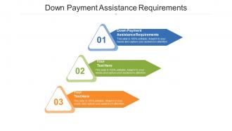 Down payment assistance requirements ppt powerpoint presentation layouts cpb