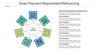 Down payment requirement refinancing ppt powerpoint presentation deck cpb