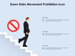 Down stairs movement prohibition icon