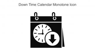 Down Time Calendar Monotone Icon In Powerpoint Pptx Png And Editable Eps Format