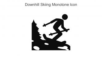 Downhill Skiing Monotone Icon In Powerpoint Pptx Png And Editable Eps Format