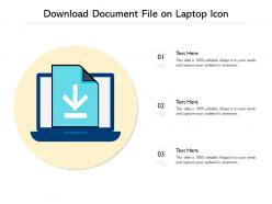 Download document file on laptop icon