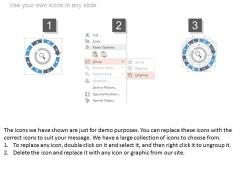 Download eight staged circular chart for search manipulation flat powerpoint design