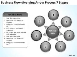 Download flow diverging arrow process 7 stages circular network powerpoint templates