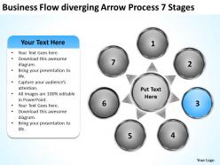 Download flow diverging arrow process 7 stages circular network powerpoint templates