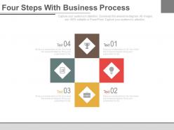 Download four steps with business process flow flat powerpoint design