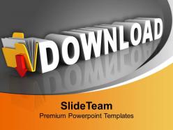 Download icon on black background internet powerpoint templates ppt themes and graphics 0113
