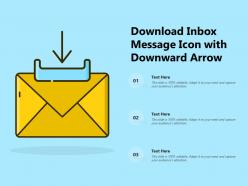 Download inbox message icon with downward arrow