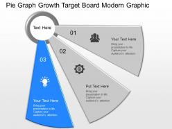 Download pie graph growth target board modern graphic powerpoint template