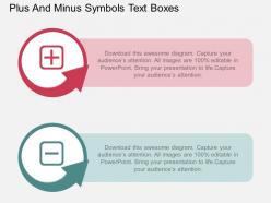 Download plus and minus symbols text boxes flat powerpoint design
