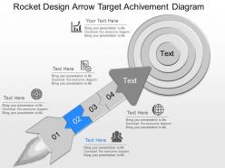 Download rocket design arrow target achievement diagram powerpoint template