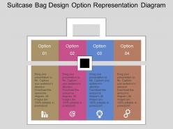 Download suitcase bag design option representation diagram flat powerpoint design
