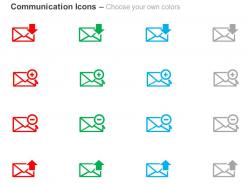 Download upload add delete mails ppt icons graphics