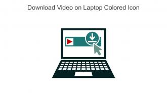 Download Video On Laptop Colored Icon In Powerpoint Pptx Png And Editable Eps Format