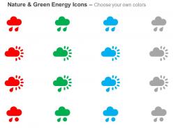 Downpour rain with hail cloudy and rain ppt icons graphics