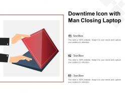 Downtime Icon With Man Closing Laptop