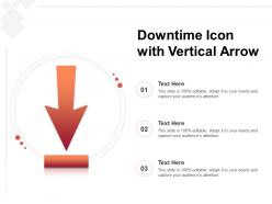 Downtime icon with vertical arrow