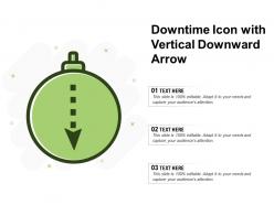 Downtime Icon With Vertical Downward Arrow