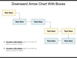 Downward arrow chart with boxes