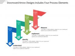 Downward arrow designs includes four process elements