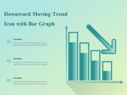 Downward Moving Trend Icon With Bar Graph