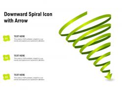 Downward spiral icon with arrow