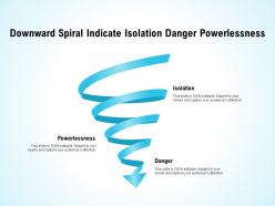 Downward spiral indicate isolation danger powerlessness