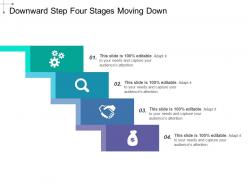 Downward step four stages moving down