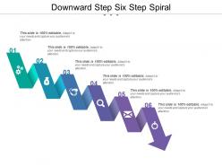 Downward step six step spiral