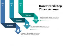 Downward step three arrows
