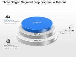 Dp Three Staged Segment Step Diagram With Icons Powerpoint Template
