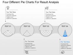 Dr four different pie charts for result analysis powerpoint template