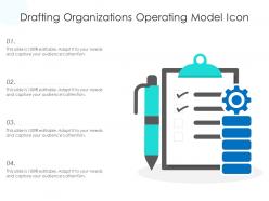 Drafting organizations operating model icon