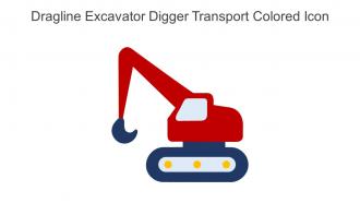 Dragline Excavator Digger Transport Colored Icon In Powerpoint Pptx Png And Editable Eps Format
