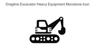 Dragline Excavator Heavy Equipment Monotone Icon In Powerpoint Pptx Png And Editable Eps Format