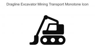 Dragline Excavator Mining Transport Monotone Icon In Powerpoint Pptx Png And Editable Eps Format